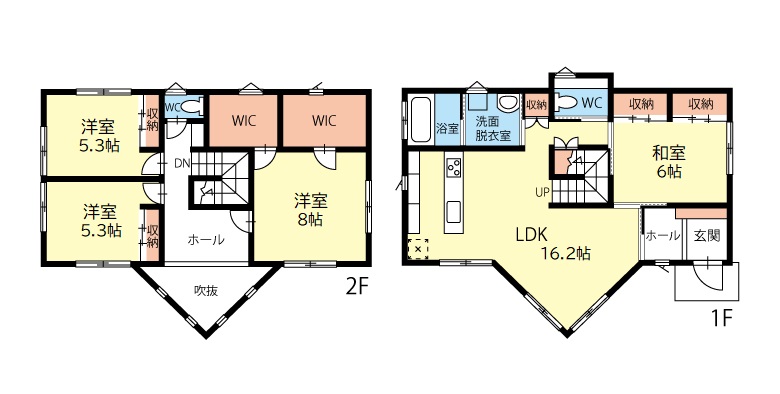 松本市村井の建売リミックスハウス(間取図)
