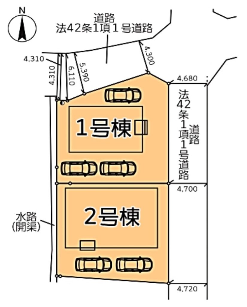 クレイドルガーデン松本市笹賀第2新築分譲住宅(区画図)