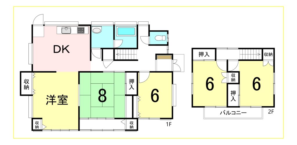安曇野市豊科高家中古住宅(間取図)