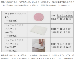 残念！ニトリのバスマットを使っておりました。