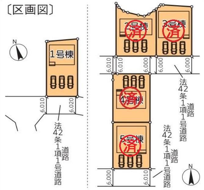 クレイドルガーデン松本市里山辺(区画図)