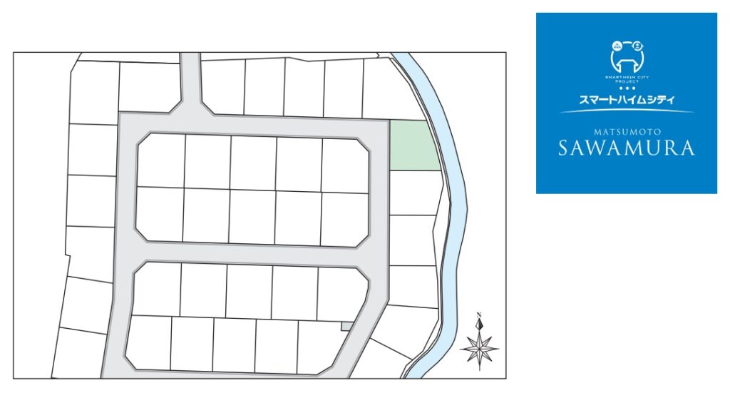 スマートハイムシティ沢村新築分譲住宅2-14号(区画図)