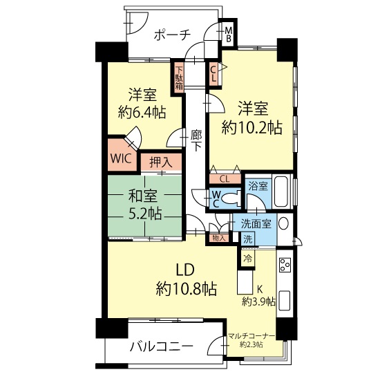 ラフィーネ松本南壱番館(間取図)