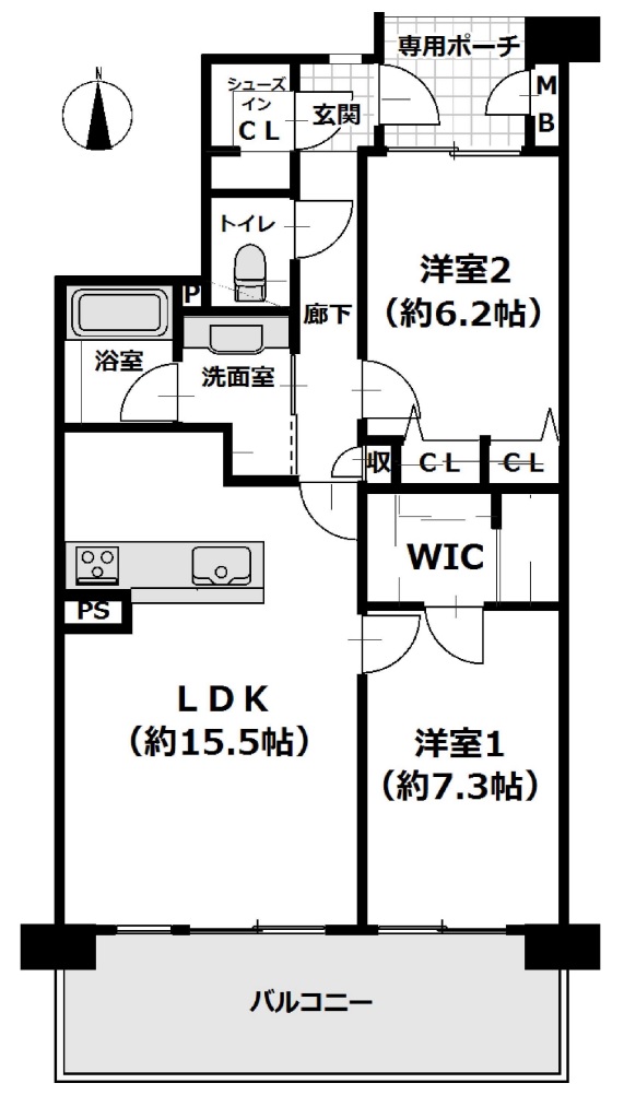 ラフィーネ松本南弐番館802(間取図)