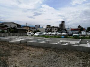 松本市高宮東「新築建売住宅」基礎工事完了