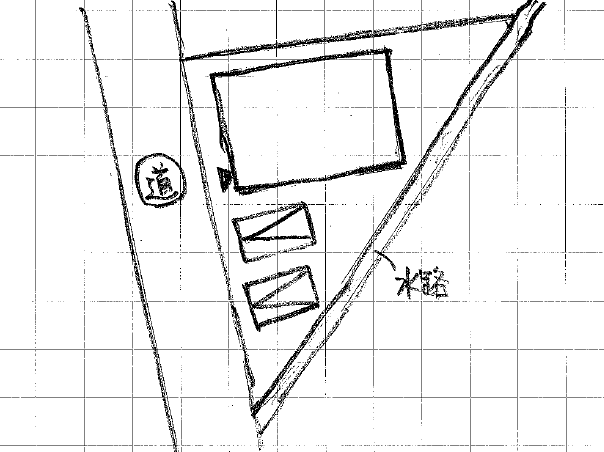 三角地の住宅配置図