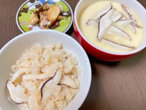 松茸をいただき堪能させていただきました