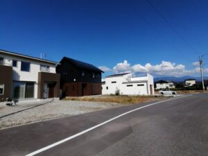 陽当たりがすばらしい真々部地区の分譲地