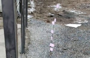 ブロック塀を取り壊したら枡が越境していました