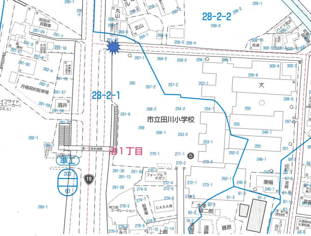 松本市立田川小学校付近の地図