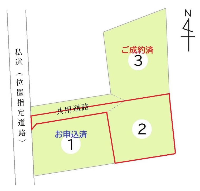 松本市島立分譲地区画図②