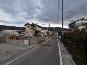 松本市里山辺にて新築建売住宅が2棟着工です