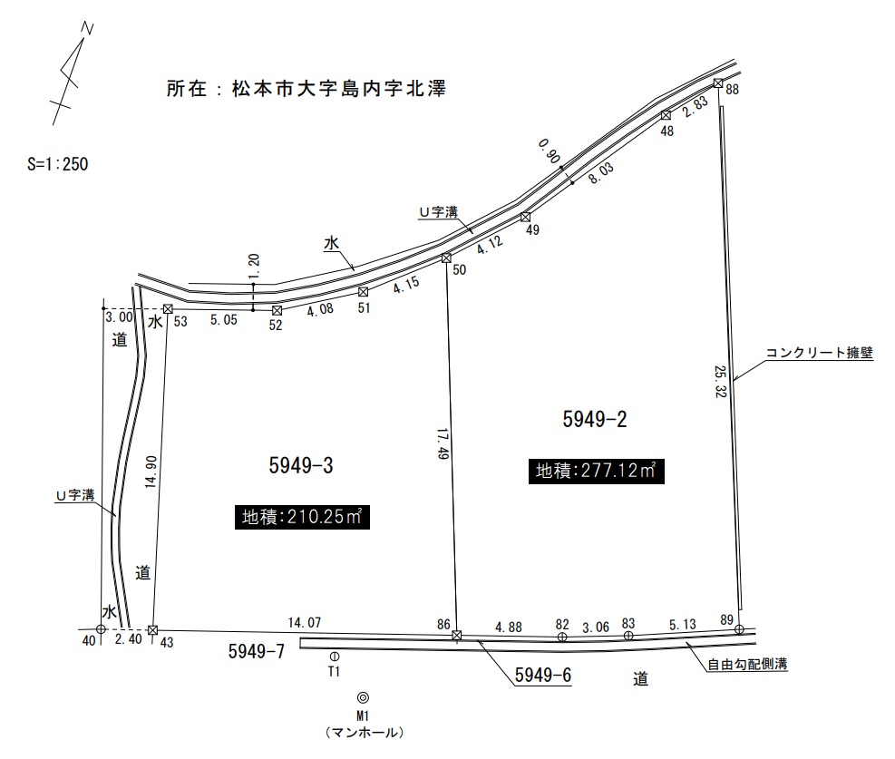H.I.C不動産島内分譲地測量図