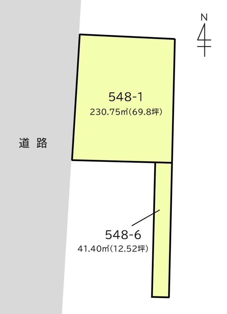 松本市出川町売り土地区画図